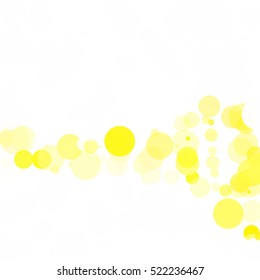 Bubbles Circle Dots Unique Yellow Bright Vector Background