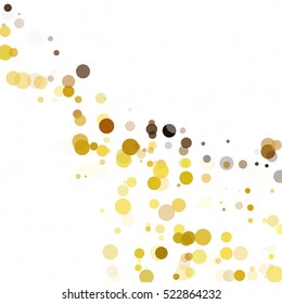 Bubbles Circle Dots Unique Yellow Bright Vector Background