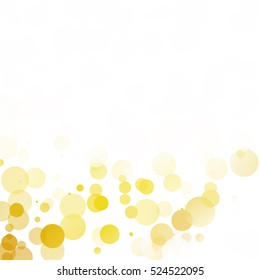 Bubbles Circle Dots Unique Yellow Bright Vector Background