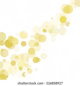 Bubbles Circle Dots Unique Yellow Bright Vector Background