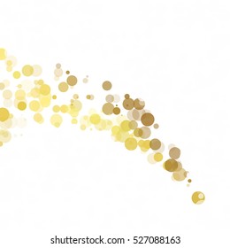 Bubbles Circle Dots Unique Yellow Bright Vector Background