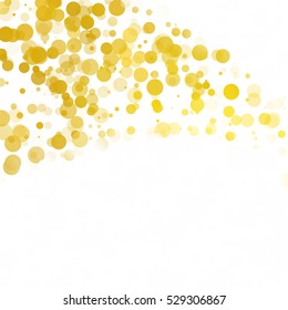 Bubbles Circle Dots Unique Yellow Bright Vector Background