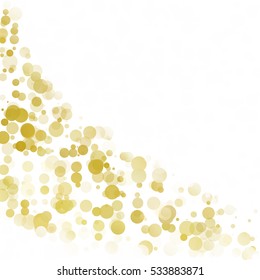 Bubbles Circle Dots Unique Yellow Bright Vector Background