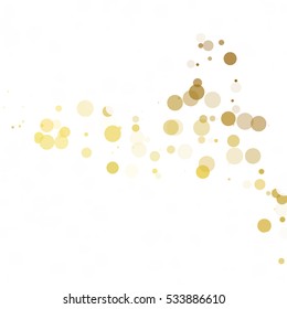 Bubbles Circle Dots Unique Yellow Bright Vector Background