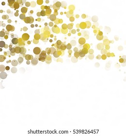 Bubbles Circle Dots Unique Yellow Bright Vector Background