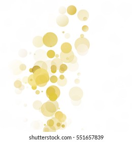 Bubbles Circle Dots Unique Yellow Bright Vector Background