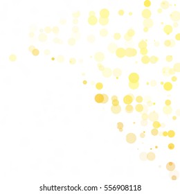 Bubbles Circle Dots Unique Yellow Bright Vector Background