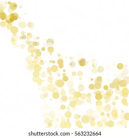 Bubbles Circle Dots Unique Yellow Bright Vector Background