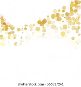 Bubbles Circle Dots Unique Yellow Bright Vector Background