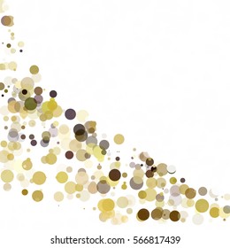 Bubbles Circle Dots Unique Yellow Bright Vector Background