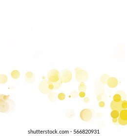 Bubbles Circle Dots Unique Yellow Bright Vector Background