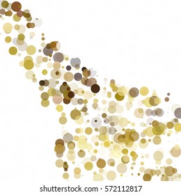 Bubbles Circle Dots Unique Yellow Bright Vector Background