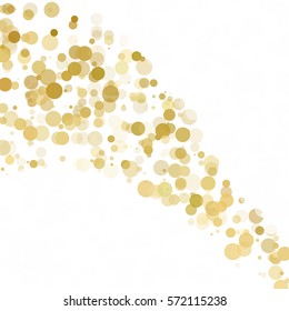Bubbles Circle Dots Unique Yellow Bright Vector Background