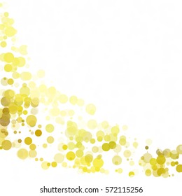 Bubbles Circle Dots Unique Yellow Bright Vector Background