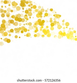 Bubbles Circle Dots Unique Yellow Bright Vector Background