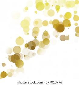 Bubbles Circle Dots Unique Yellow Bright Vector Background