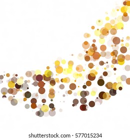 Bubbles Circle Dots Unique Yellow Bright Vector Background