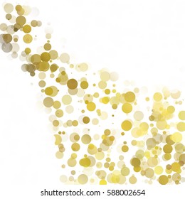 Bubbles Circle Dots Unique Yellow Bright Vector Background