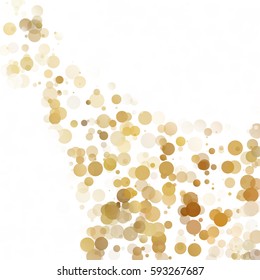 Bubbles Circle Dots Unique Yellow Bright Vector Background