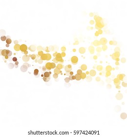 Bubbles Circle Dots Unique Yellow Bright Vector Background
