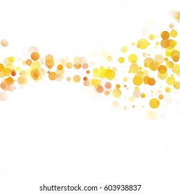 Bubbles Circle Dots Unique Yellow Bright Vector Background