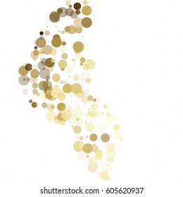 Bubbles Circle Dots Unique Yellow Bright Vector Background