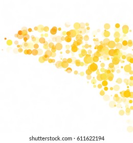 Bubbles Circle Dots Unique Yellow Bright Vector Background