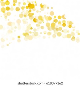 Bubbles Circle Dots Unique Yellow Bright Vector Background