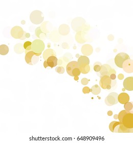 Bubbles Circle Dots Unique Yellow Bright Vector Background