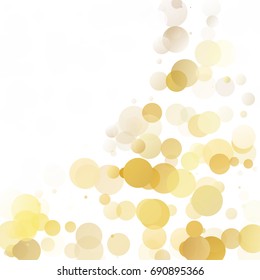Bubbles Circle Dots Unique Yellow Bright Vector Background