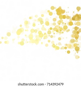 Bubbles Circle Dots Unique Yellow Bright Vector Background