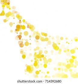Bubbles Circle Dots Unique Yellow Bright Vector Background