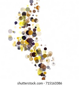 Bubbles Circle Dots Unique Yellow Bright Vector Background