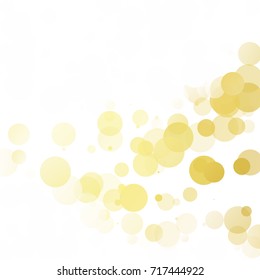Bubbles Circle Dots Unique Yellow Bright Vector Background