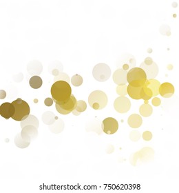 Bubbles Circle Dots Unique Yellow Bright Vector Background