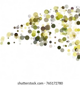 Bubbles Circle Dots Unique Yellow Bright Vector Background