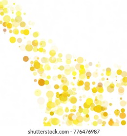Bubbles Circle Dots Unique Yellow Bright Vector Background