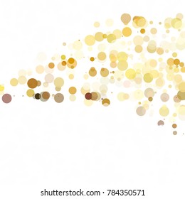 Bubbles Circle Dots Unique Yellow Bright Vector Background