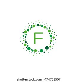 Bubbles Circles Letter F Vector