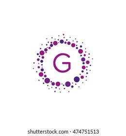 Bubbles Circles Letter G Vector