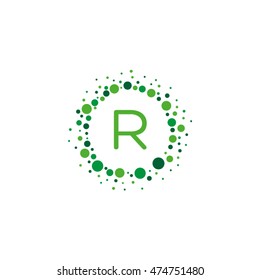 Bubbles Circles Letter R Vector