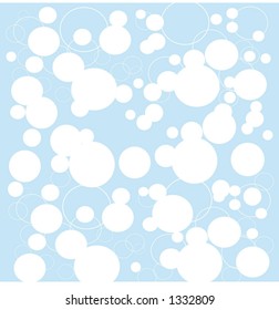 burbujas - círculos sobre el vector azul