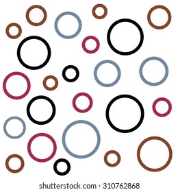 
Bubbles Colored Hand Drawn Outline Pattern
