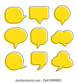 Bubbles for comics. Different bubbles for communication. Set of speech bubbles. EPS 10.