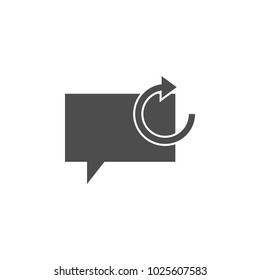 bubbles communicating with the sign of the update icon. Elements of web icon. Premium quality graphic design icon. Signs and symbols collection icon for websites, web design on white background