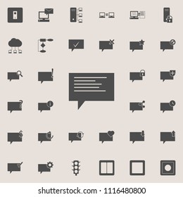 bubbles communicating with the text icon. Detailed set of  Minimalistic  icons. Premium quality graphic design sign. One of the collection icons for websites, web design on colored background