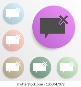 bubbles of communication with the critic badge color set. Simple glyph, flat vector of web icons for ui and ux, website or mobile application