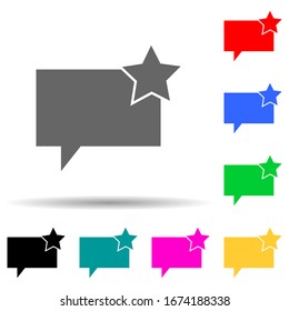 burbujas de comunicación con el icono crítico de estilo multicolor. Línea delgada simple, contorno vectorial de iconos web para ui y ux, sitio web o aplicación móvil