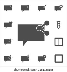 bubbles of communication with the sign will share icon. web icons universal set for web and mobile