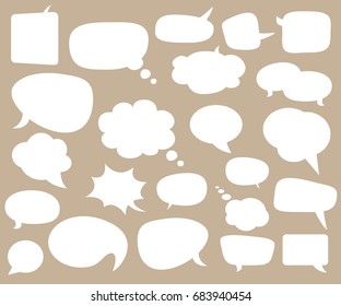 Bubbles for communication. Template for the text. Background for speech or message. Vector eps 10.